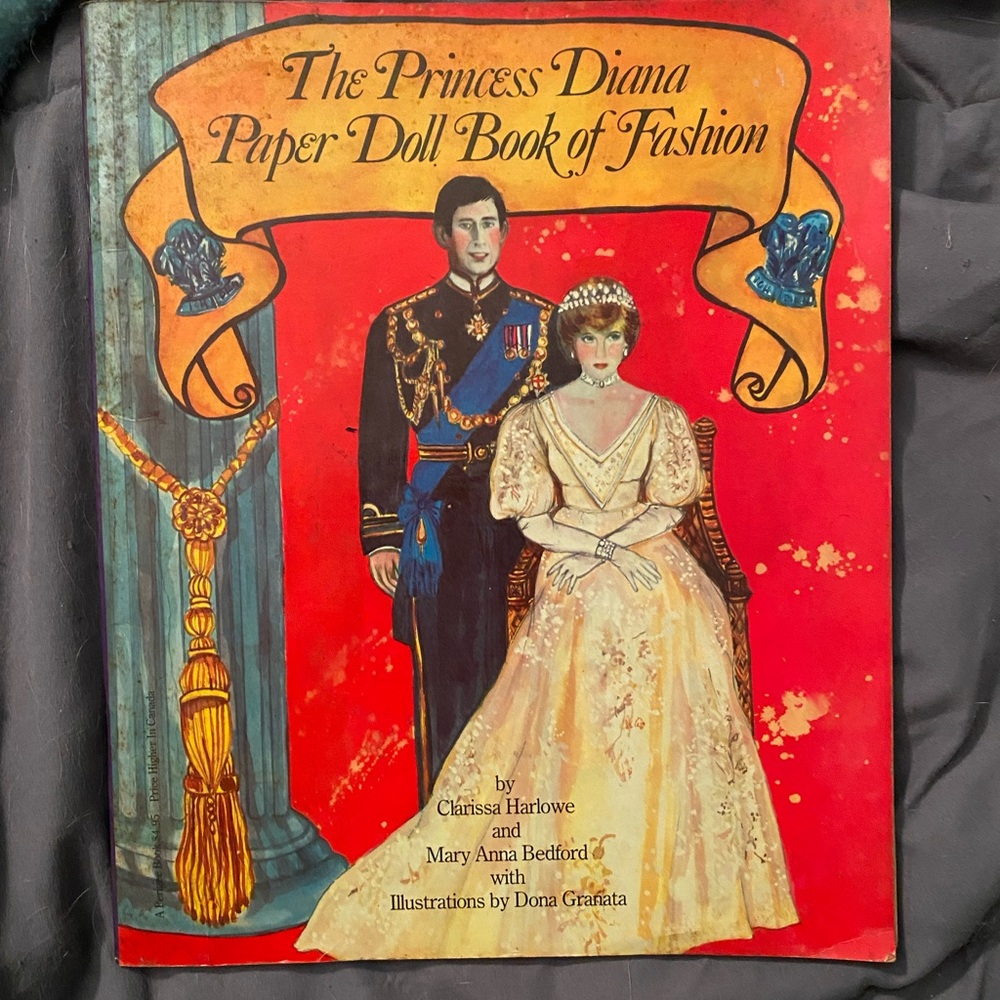 The Princess Diana Paper Doll Book of Fashion - Red Cover